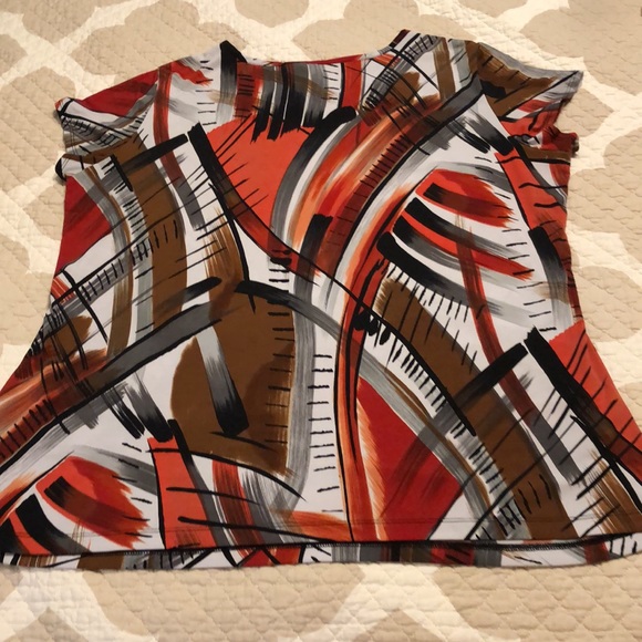 🎨New Direction🎨Abstract Print (Sz 1X) Keyhole Front 94% Polyester 6% spandex - Picture 5 of 7